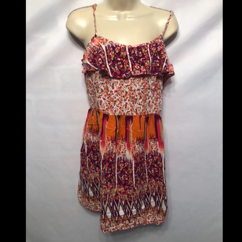 Xhilaration multi-print Spaghetti Strap Dress